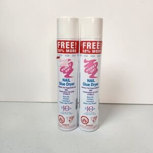 2 x Hurry Up Glue Spray Activator Nail Glue Dryer 7.2oz Nail Art Stone Parts